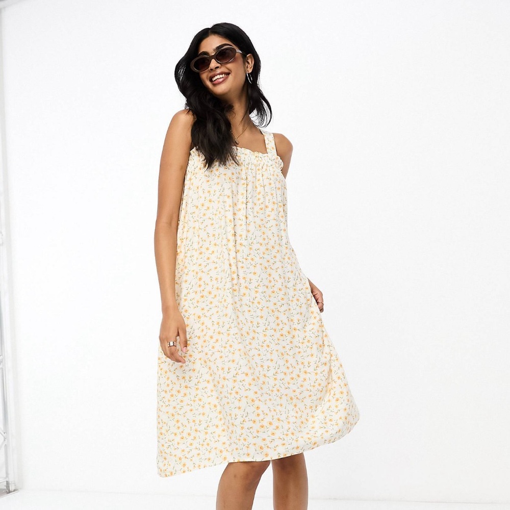 Y.A.S Off White Dress with Orange Flowers